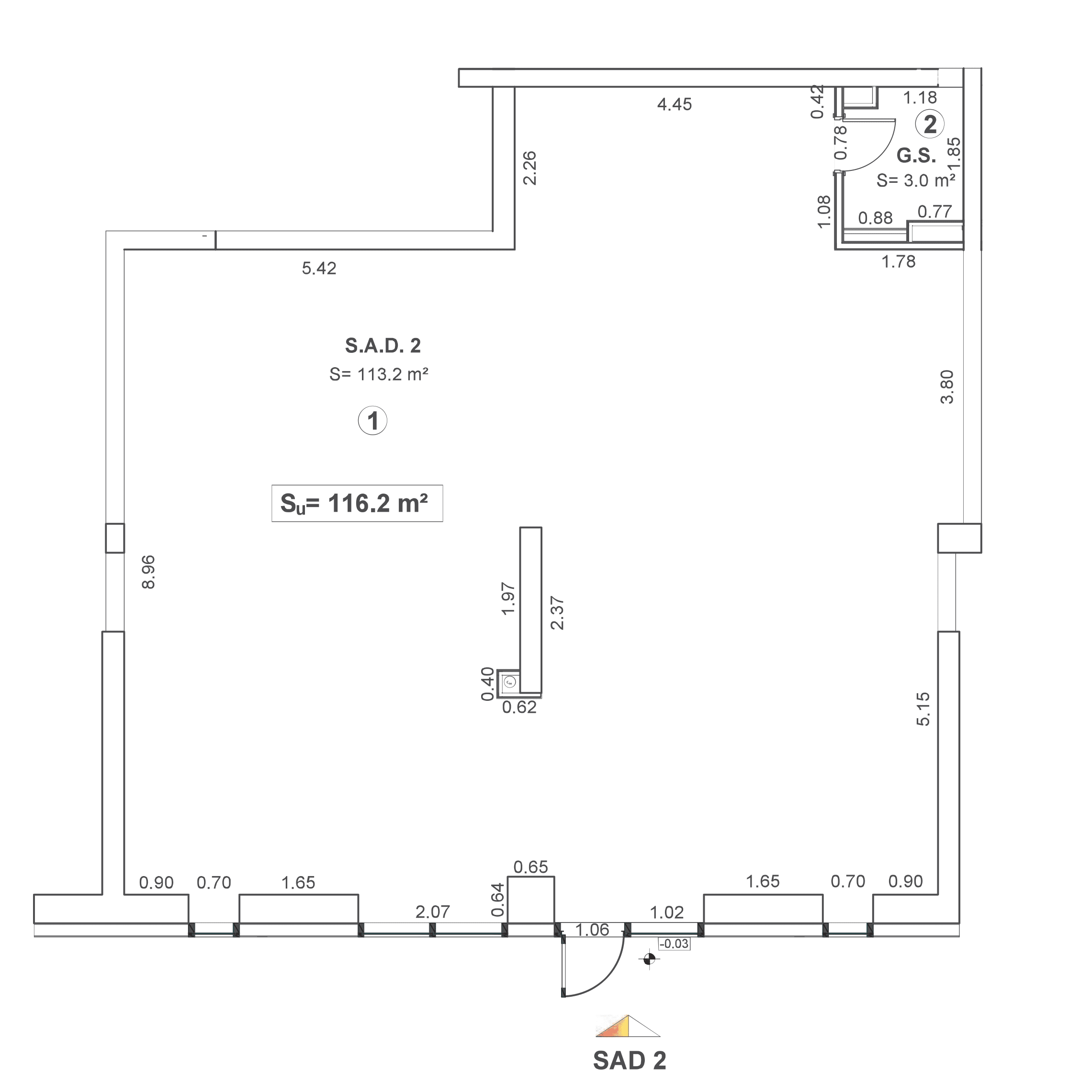 Plan apartament RLV 2