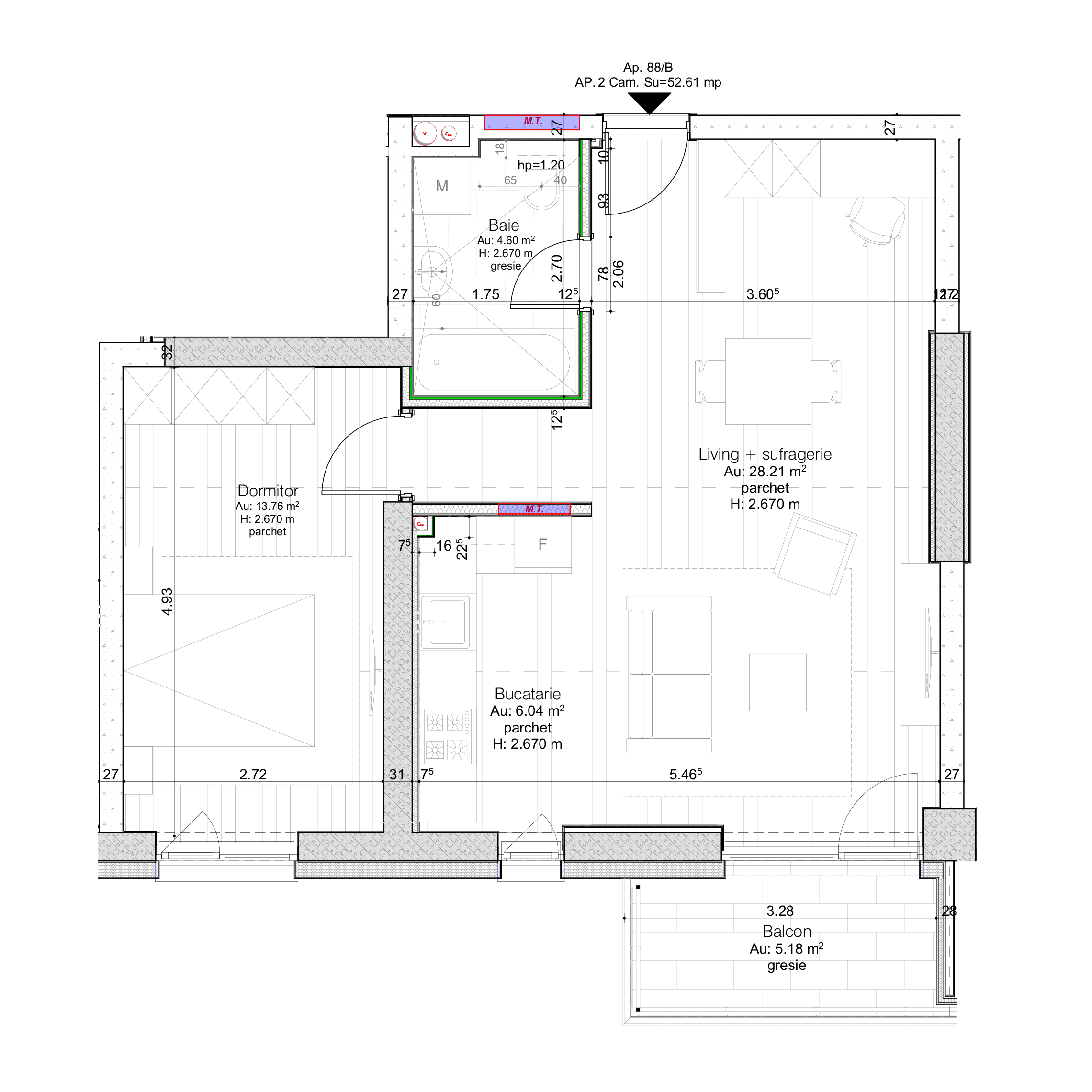Plan apartament 95B-V9